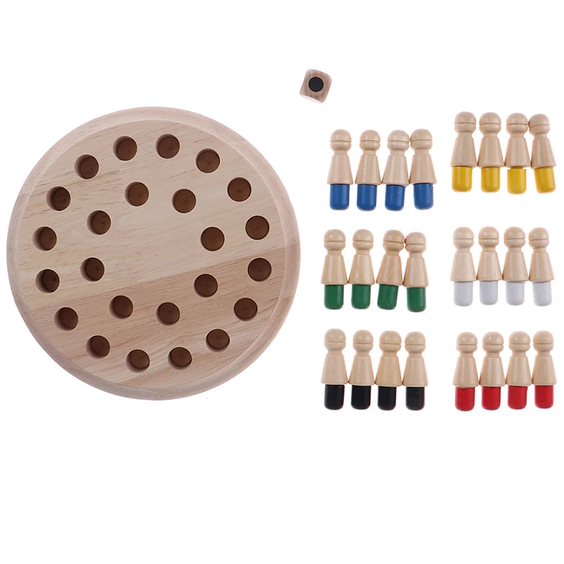 

Wooden Memory Match Stick Chess Game Fun Block Board Game Educational Color Toy Kids Party Game