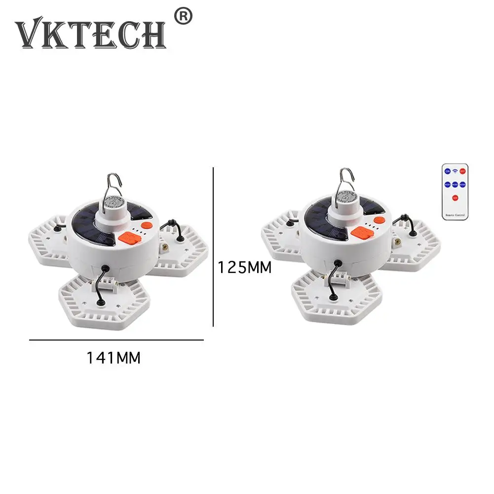 

LED Solar Camping Light USB Rechargeable Bulb Light Portable Hook Hanging Lantern Lamp for Outdoor Camping Hiking Fishing