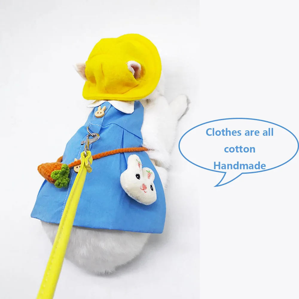 Одежда для домашних животных Кролик поводок милая одежда кролика котенка кошки