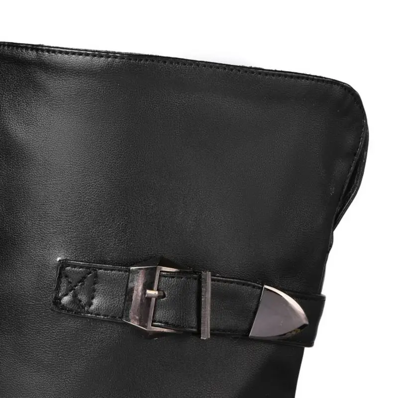 Женские ботфорты на высоком каблуке Taoffen черные классические высокие сапоги