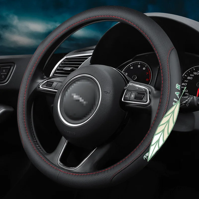 

Car Steering Wheel Cover Anti-Slip for Jaguar F Pace F Type X Type I PACE XF XJ XE XK Logo 38cm Accessories