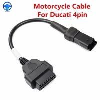 newest obd motorcycle cable for ducati 4 pin plug cable diagnostic cable 4pin to obd2 16 pin adapter free shipping