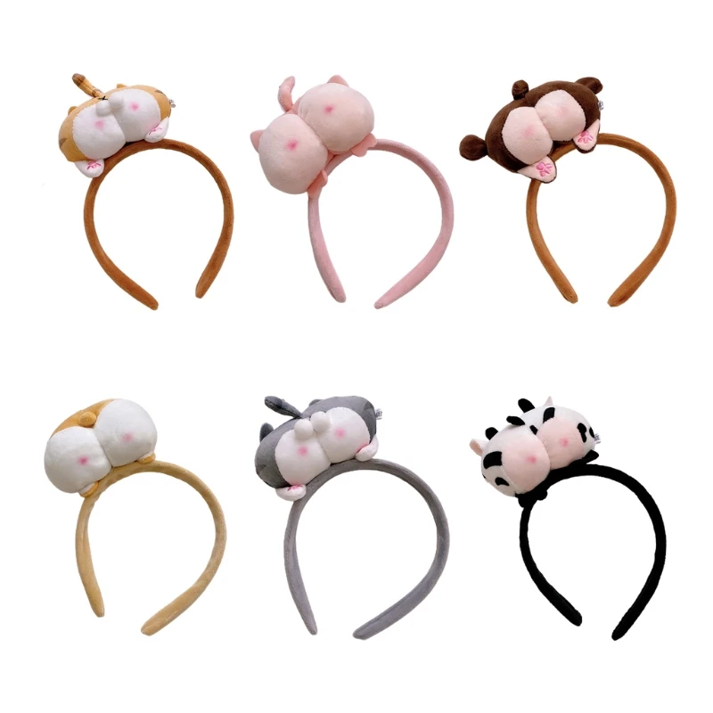 Обруч для волос с мультяшными собаками корги симпатичный держатель мытья лица