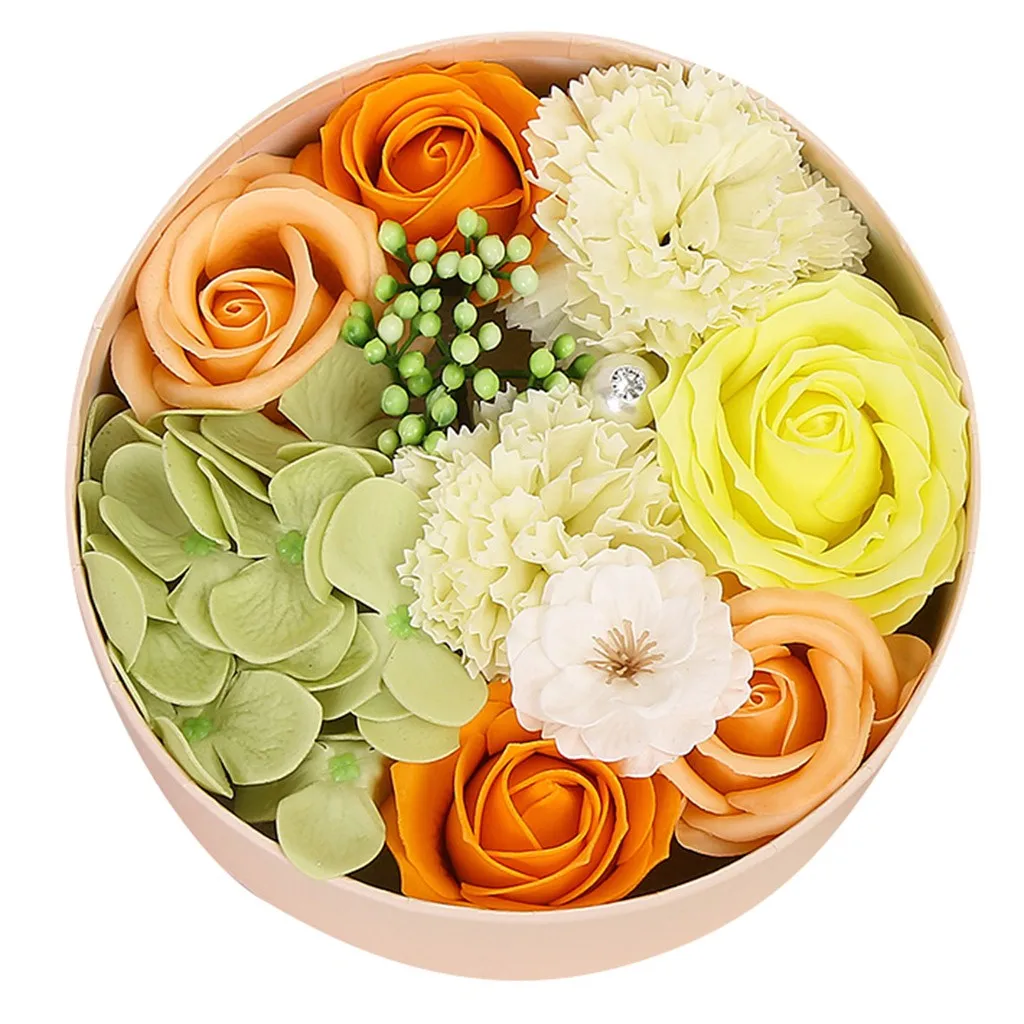 Искусственные цветы на День святого Валентина Коробка для мыла розы украшения