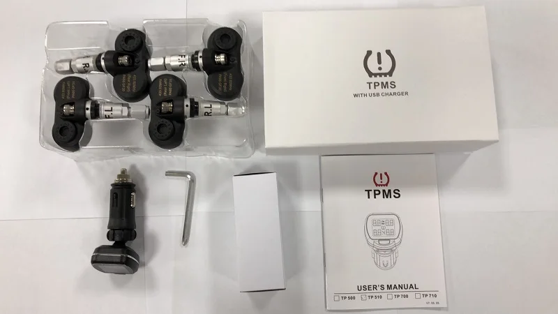 Лидер продаж Tyresafe TP500 TPMS с USB разъемом 4 внешних датчика могут отображать давление