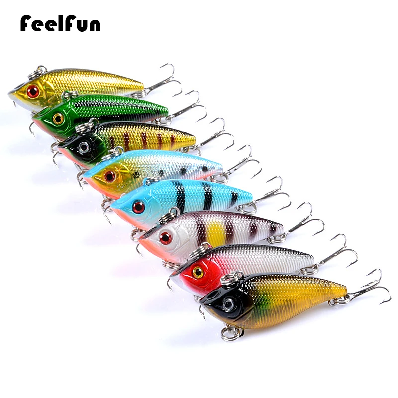 FeelFun VIB рыболовные приманки 1 шт. 50 мм 6 5 г Тонущая Джеркбейт вибрационные воблеры