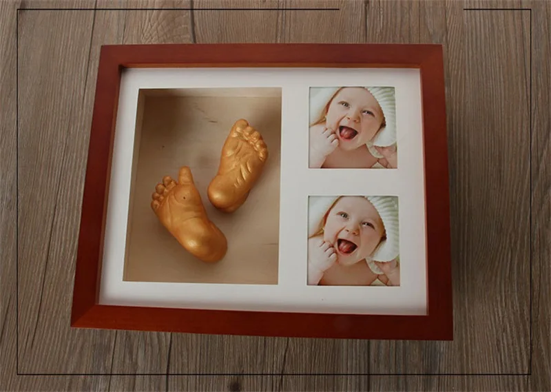 3D детская ручная форма нога печать фоторамка DIY штукатурка литье комплект стерео клон отпечаток руки Мемориал растут запись сувенир