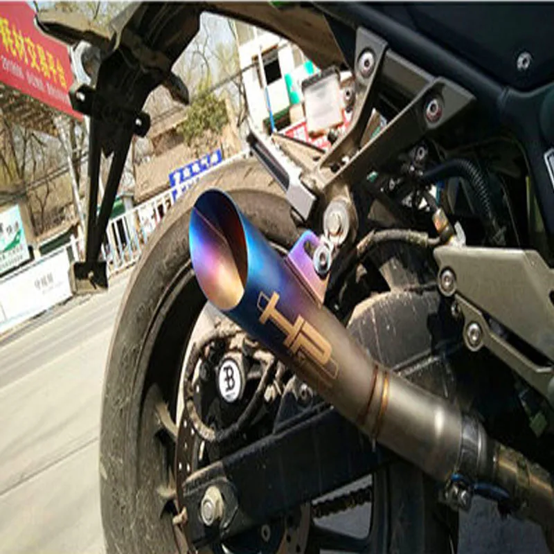 51 мм Универсальный мотоцикл выхлопной трубы спортивный автомобиль для Yamaha R6 Huanglong 300 Ninja S1000RR Z800 GP Наклонный рот выхлопной трубы