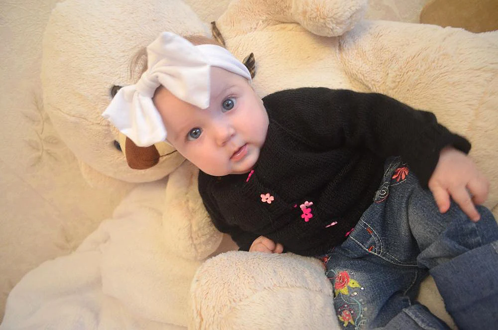 12 шт./лот повязка на голову с бантом для девочек бантиком и кроликом мягкий