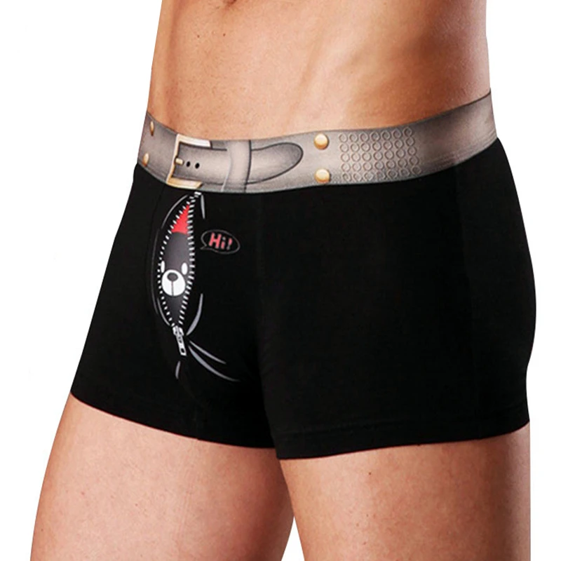 

New Underpants Man Boxer Brand Underwear For Men Bears Soft Modal Cute 3D Cartoon Gay Men's Funny Panties Sexy Mens Underware