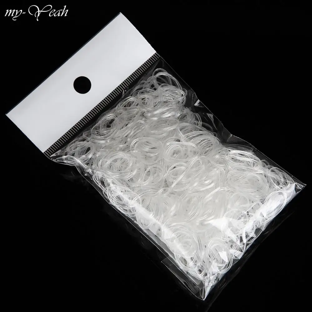 350 шт./пакет прозрачные резиновые вставку внутрь эластичного ремешка повязка на