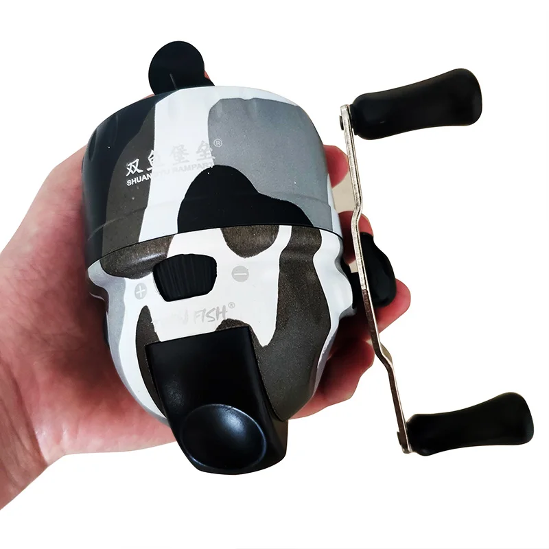 Большая Закрытая Рыболовная катушка камуфляжная металлическая колесо Рогатка