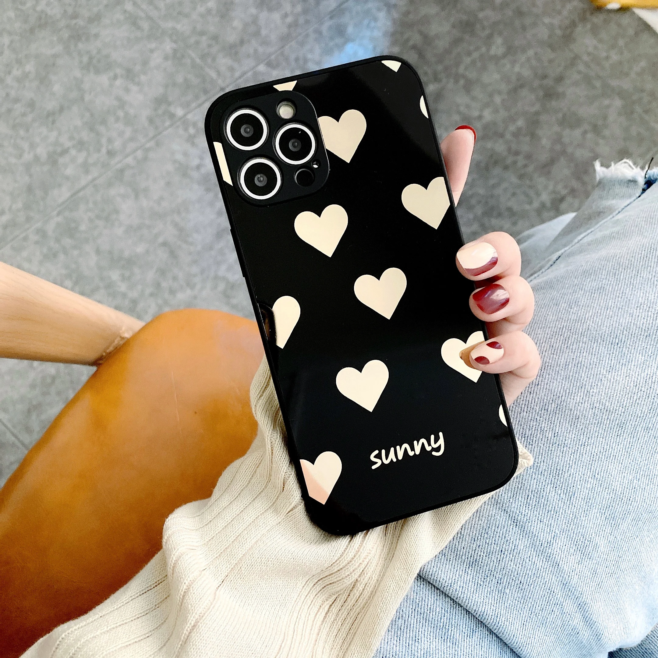

For iPhone 12 Pro Max Case Luxury Chrome Gold Heart Electroplated Silicone Cases for iPhone 11 8 Plus 7 XR XS X SE 2020 Cover