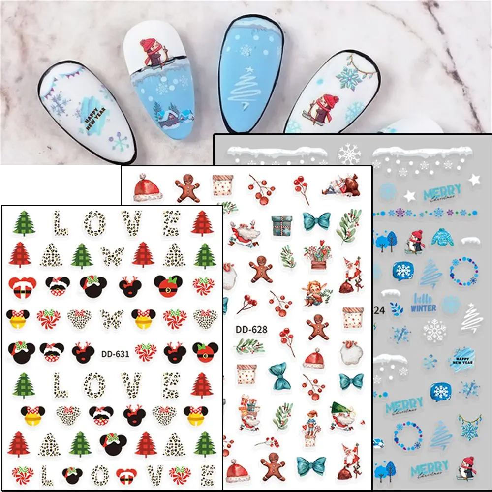 

Art Snowflake Xmas Trees DIY Nail Art Decorations Christmas Nail Stickers Snowflake Nail Decal Christmas Nail Decals