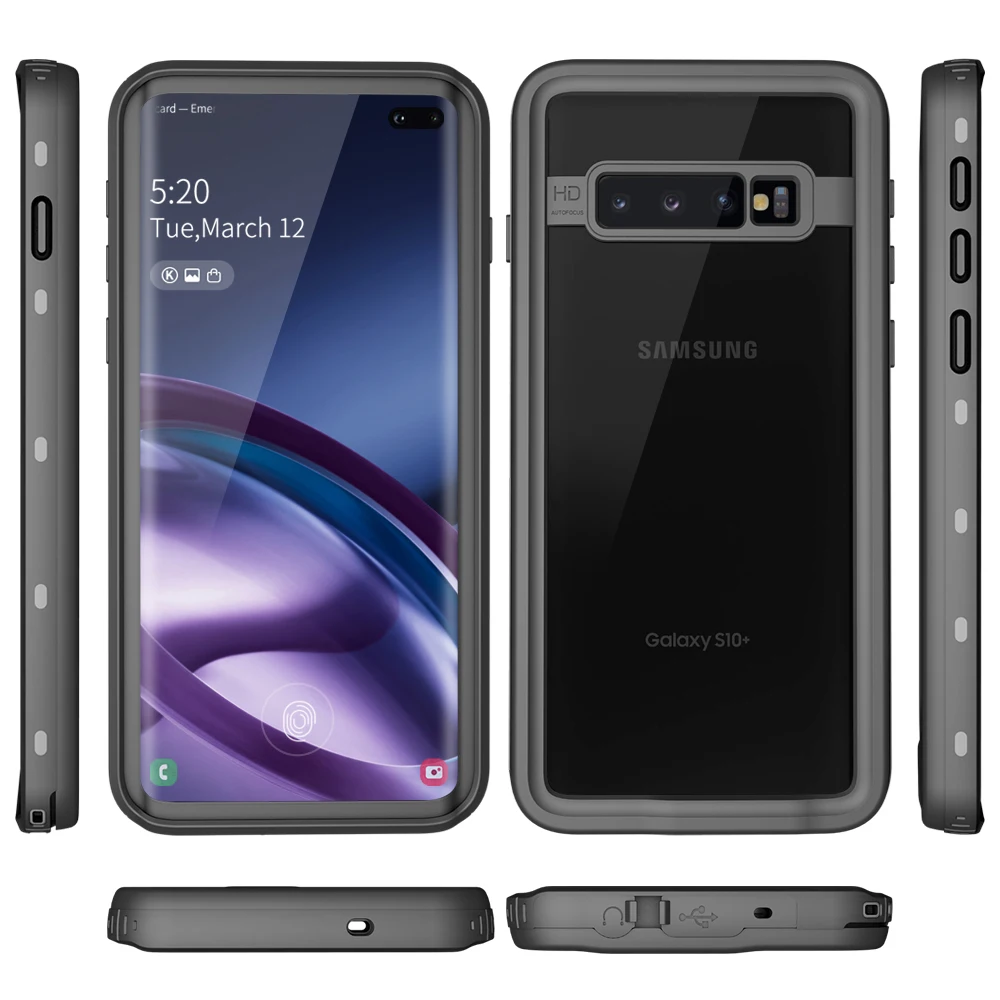 SHELLBOX IP68 Водонепроницаемый чехол для samsung S10 Plus чехол водонепроницаемый полная защита подводный дайвинг противоударный Fundas