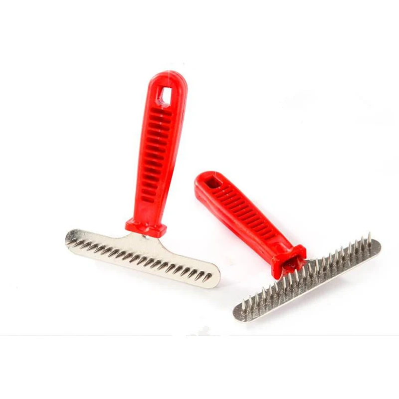 Собака Уход за лошадьми гребень собака кисточки Нержавеющая сталь волос