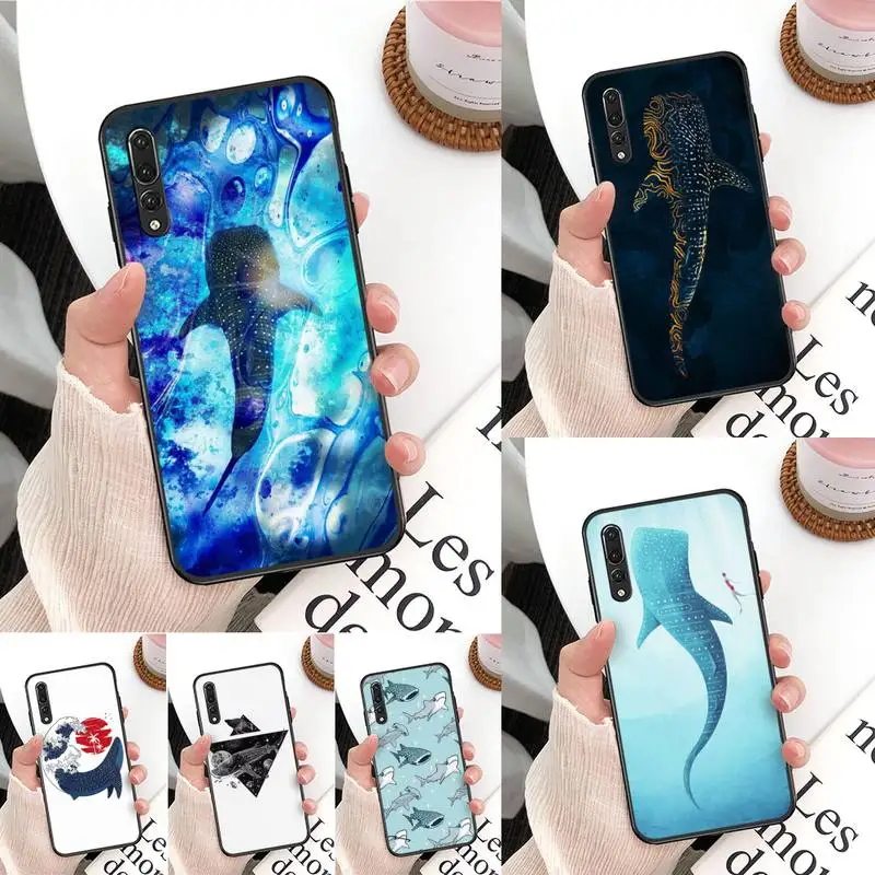 

Yinuoda Ocean Whale Shark Swimming Phone Case For Huawei P9 P30 P10 P20 lite Plus Pro P40lite Psmart Silicone Capa