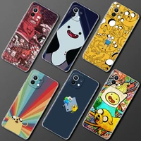 Silicone Case For Xiaomi Poco NFC 10T Pro Note Lite Transparent Shockproof Phone Cover Anime Adventure Time