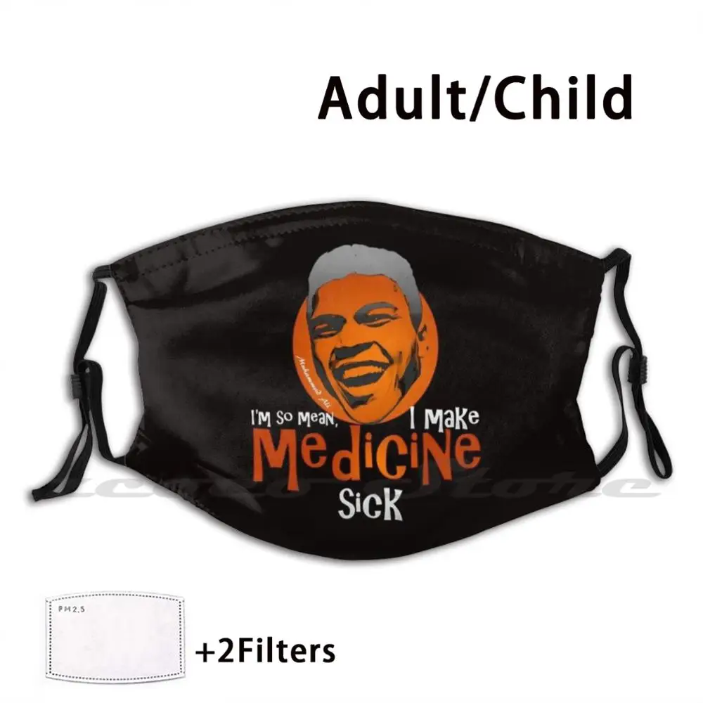 

Маскарадная маска для взрослых детей, моющаяся, Pm2.5, фильтр с логотипом, творчество, лучший против Дракона, Мухамеда, Али, Брюса, Ли, детский К...