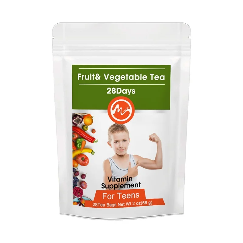 Фруктовый и овощной чай Minch для подростков яблоко морковка витаминные добавки