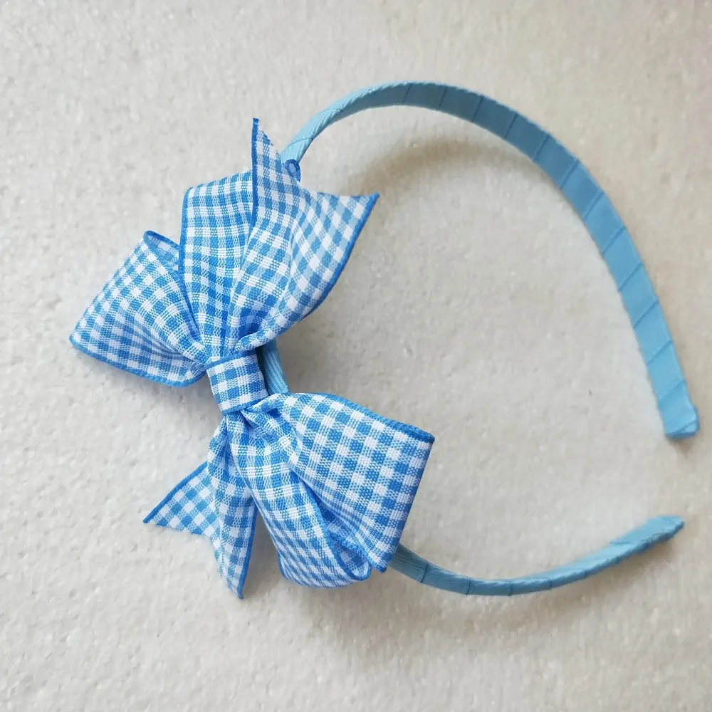 60 шт. пластиковые банты для волос в клетку с V-образным вырезом | Аксессуары одежды