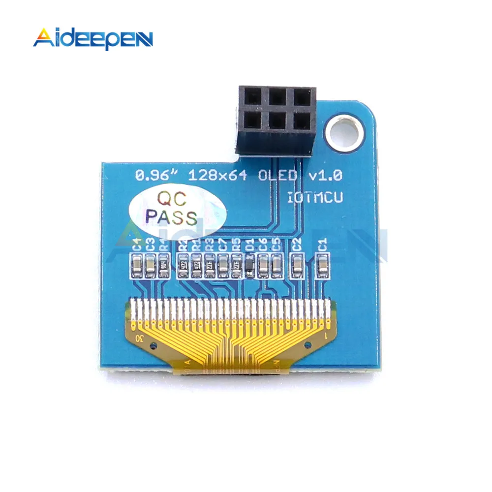 0 96 дюймовый OLED IIC Серийный белый дисплей модуль 128X64 I2C SSD1306 12864 плата с ЖК-экраном