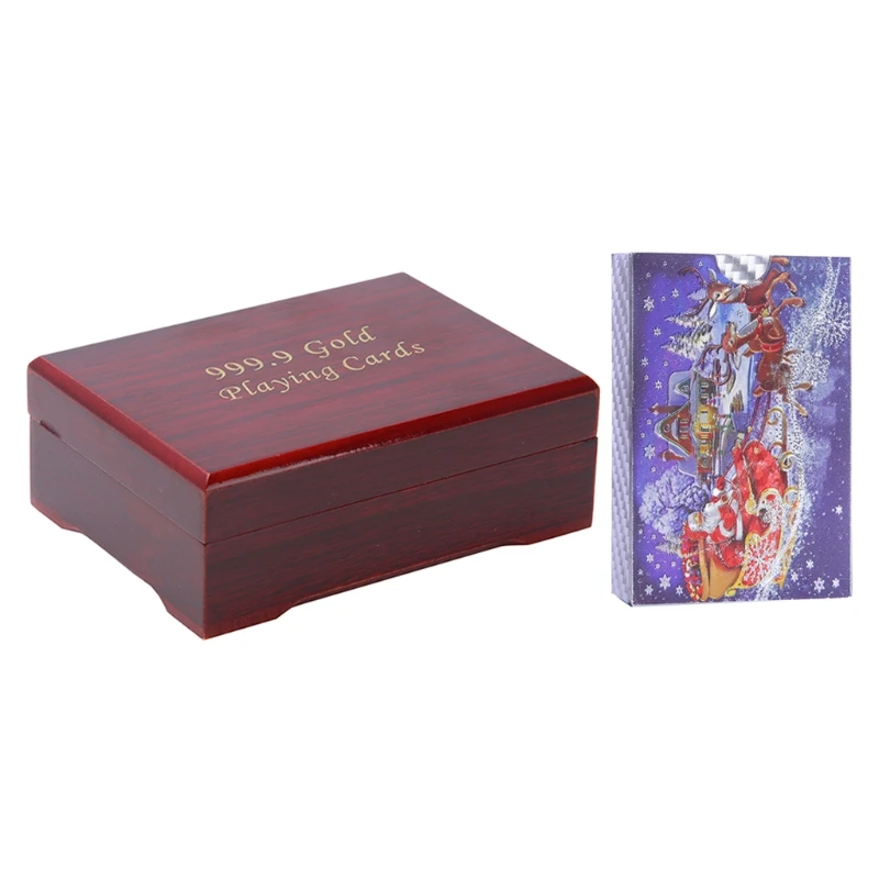 

Flow New Plastic Waterproof Playing Cards Silver Foil Christmas Style Poker Cards Gifts