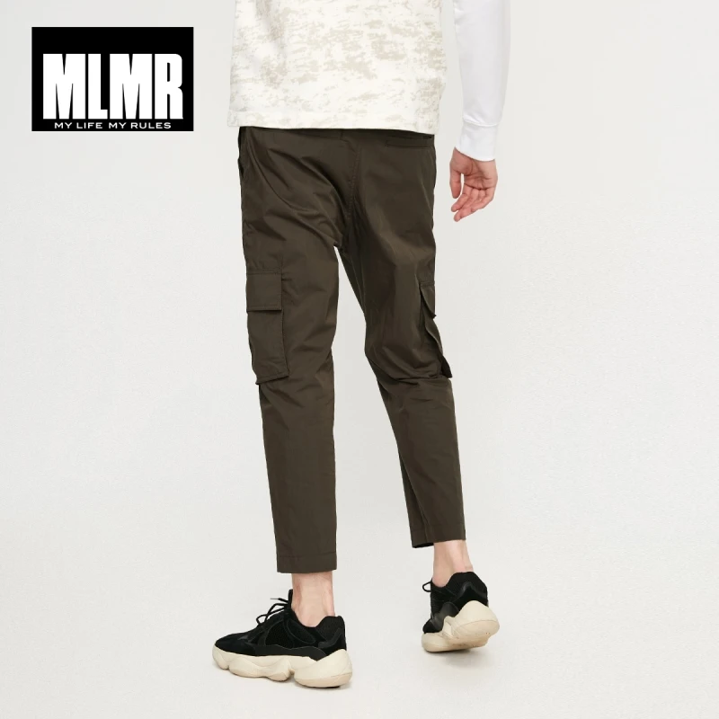 MLMR мужские однотонные хлопковые брюки-карго зауженные укороченные брюки JackJones
