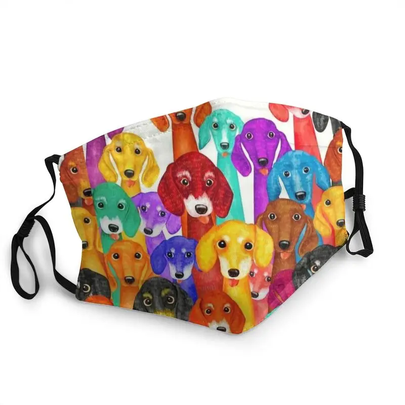 

Cute Dachshund Puppy Breathable Mouth Face Mask Adult Unisex Pet Dog Anti Dust Haze Mask Protection Cover Respirator Muffle