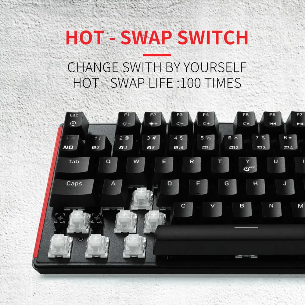 hexgears gk705 hot swap switch mechanical keyboard 104 keys ruus waterproof wired gaming keyboard anti ghosting backlit for pc free global shipping