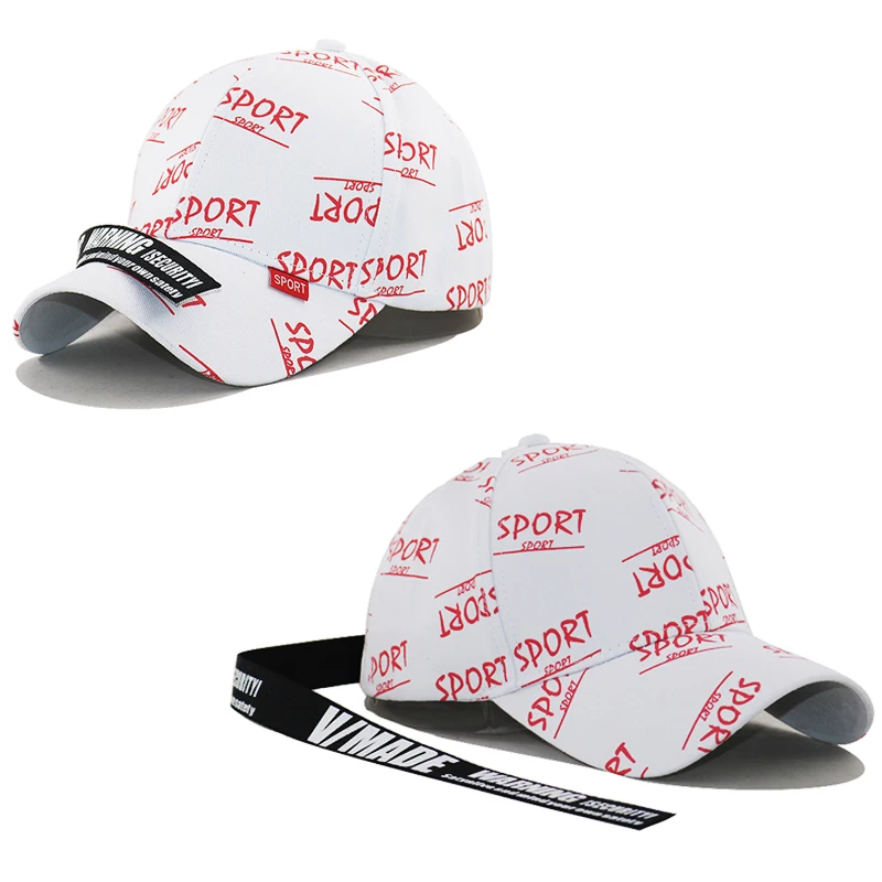 Хип хоп бейсбольная кепка с длинной полоской буквенным принтом спортивная snapback