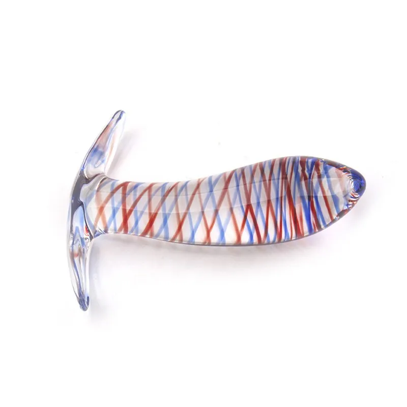 Стеклянная Анальная пробка со стразами фаллоимитатор мастурбатор для мужчин