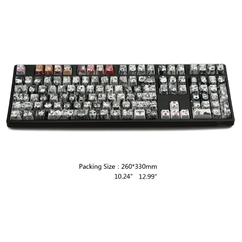 

PBT 108 key Ahegao Keycap, сублимация, OEM профиль, аниме клавиатура Keycap