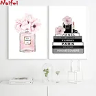 Цветочный флакон духов, Модная книга, алмазная живопись, макияж, алмазная вышивка, художественная картина, Современное украшение комнаты для девушек и женщин