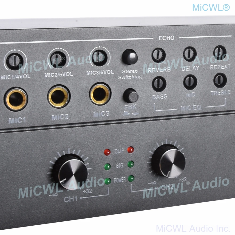 MiCWL Bluetooth 1100 Вт 2 канальный цифровой Мощность усилитель караоке аудио процессор AV