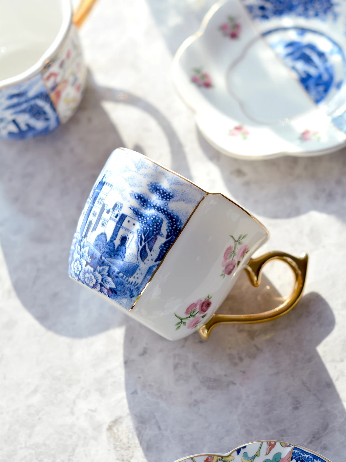 

Luxury Modern Coffee Cup Set Ceramics Saucer High Quality Nordic British Afternoon Tea Mug Espresso Cups Set Drinkware DF60BD