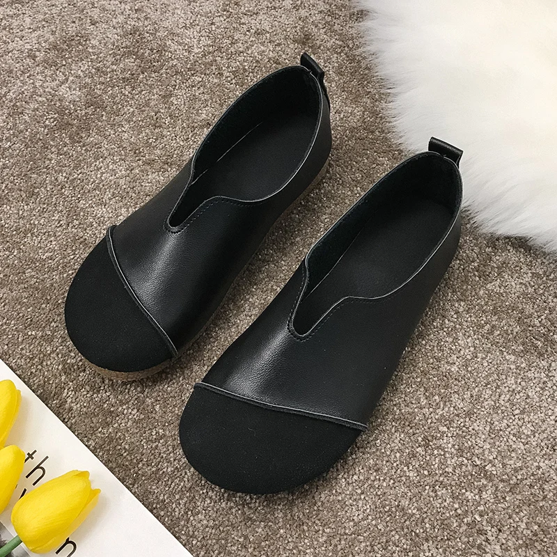 

2020 New Spring Ladies Flat Non-slip Mixed Colors Shoes Shallow Mouth Soft Bottom Women Comfortable Sweet Campus Shoes U19-19