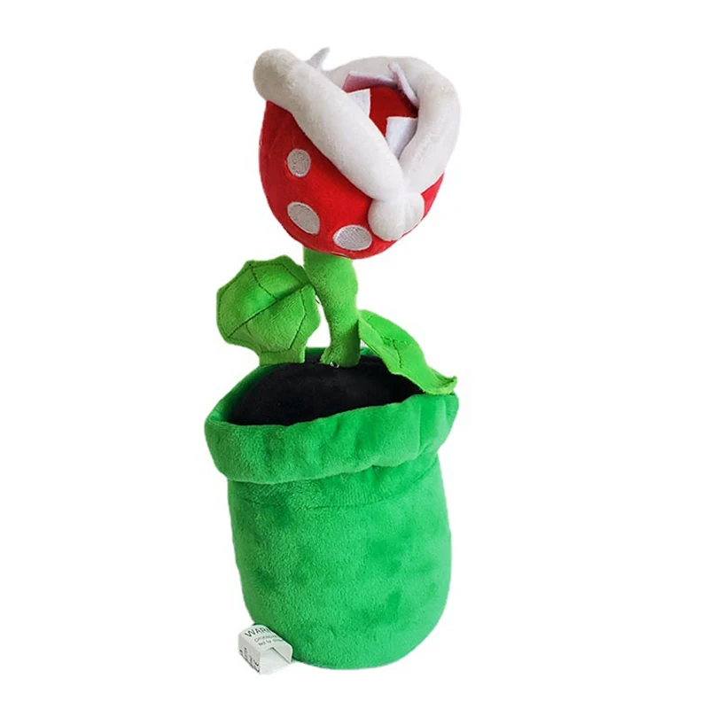 

23cm Mario Eating Piranha Potted Plant Plush Doll Toy Mario Surrounding Children's Toys Decorations Children's Christmas Gifts