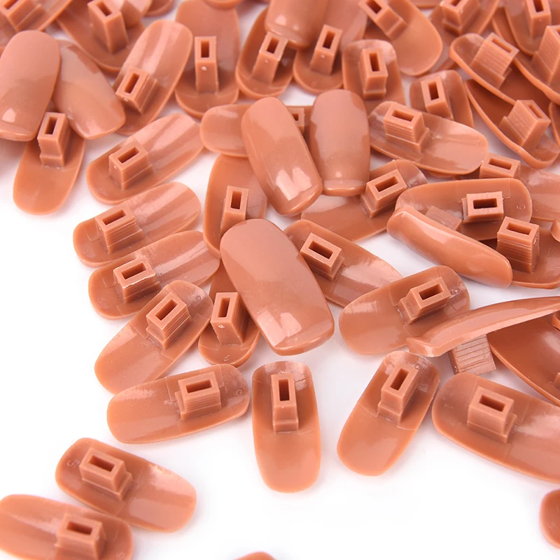 100 шт. Практика поддельные ручные ногти для самостоятельного обучения ногтей лак