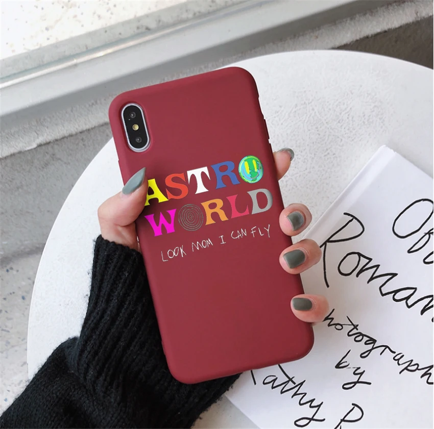 Посмотрите мама я могу лететь конфеты цвет чехол для телефона TPU для iphone X 7 XS XR XSMAX 11 11Pro Astroworld wish you wish WAS here travis Cover