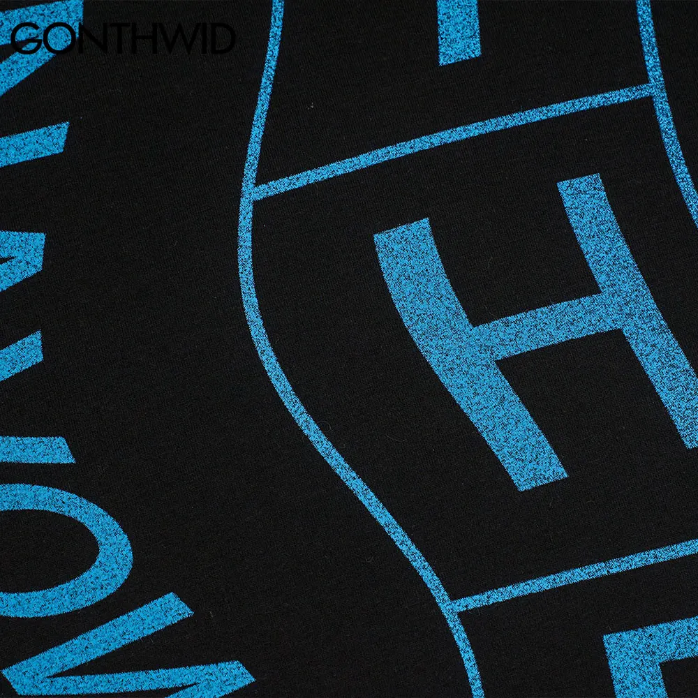 

GONTHWID Tees Shirts Hip Hop Skull Heart Print Punk Rock Gothic Tshirts Streetwear Fashion Casual Short Sleeve Cotton Loose Tops