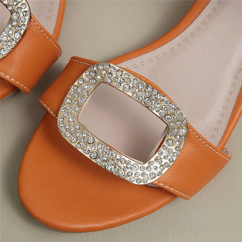 

Fashion Women Sandals Summer Low Mid Heel Peep Toe Casual Beach Sandals Ladies Shoes Small Big Size 32 - 43