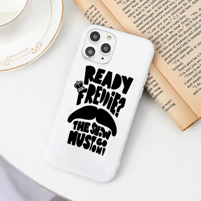 

Freddie Mercury Queen band Phone Case Candy Color for iPhone 6 7 8 11 12 s mini pro X XS XR MAX Plus