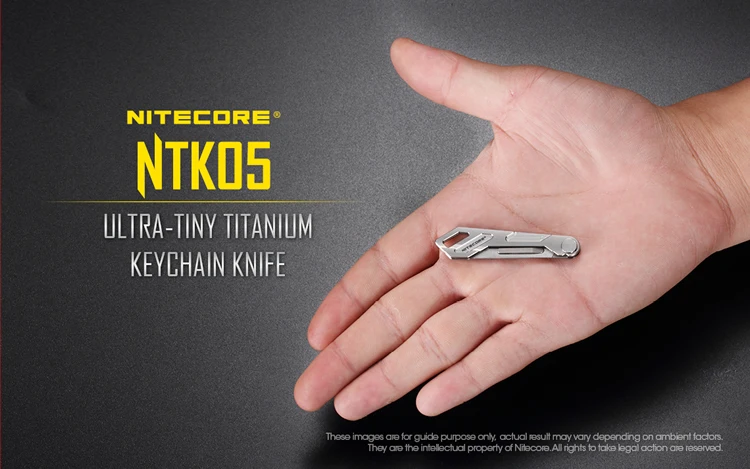Nitecore NTK05 Мини Многофункциональный складной ультратиновый титановый брелок нож охотничий лагерь Рыбалка Открытый инструмент