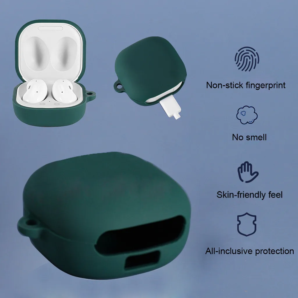 

Protective Cover Silicone Case for Samsung Galaxy Buds live Earphone with Hook