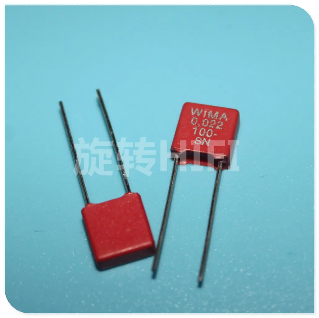 20 шт. красные наушники WIMA MKS2 22NF 100 в P5MM 0 022 мкФ 223/100V аудио 223/22n мкФ/100V|Операционные