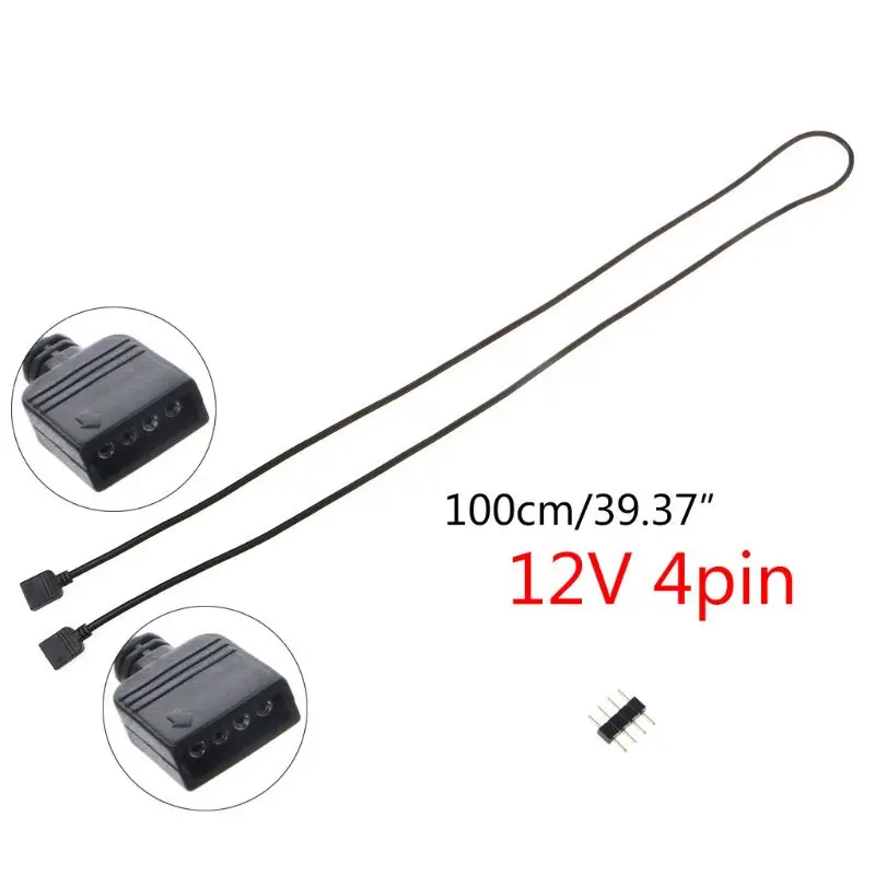 

12V 4Pin AURA RGB Extension Adapter Cable Motherboard to RGB Connector Splitter