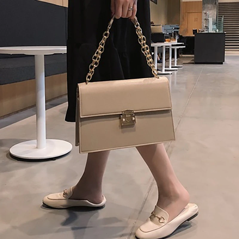 

Luxury Brand Women's Handbag 2021 Fashion New High Quality PU Leather Female Crossbody Bags Lock Chain Shoulder Messenger Bags