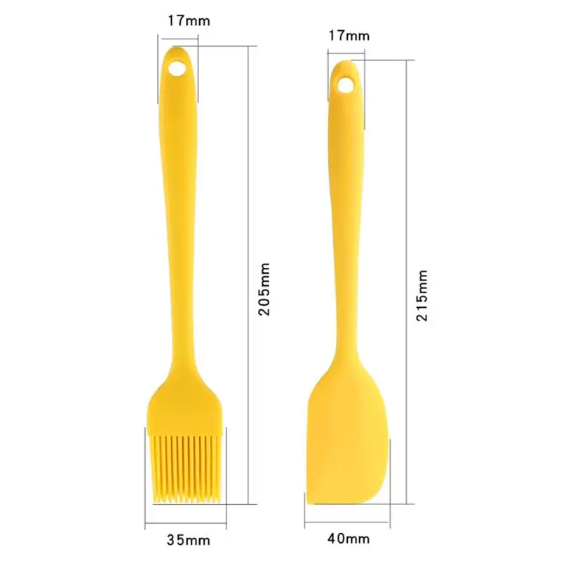 

Cake Spatula 2pcs Cake Cream Spatula Pastry Baking Brush Small Food Grade Integrated Scraper Brush Set Kitchen Baking Utensils