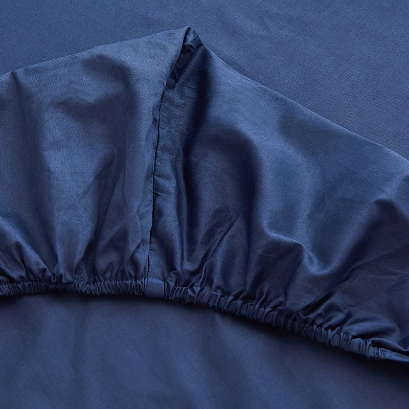 

Fitted Sheet 100%Cotton Solid Color Bed Cover Four Corners With Elastic Band Mattress Cover Quality Cotton Bed Sheet 160x200